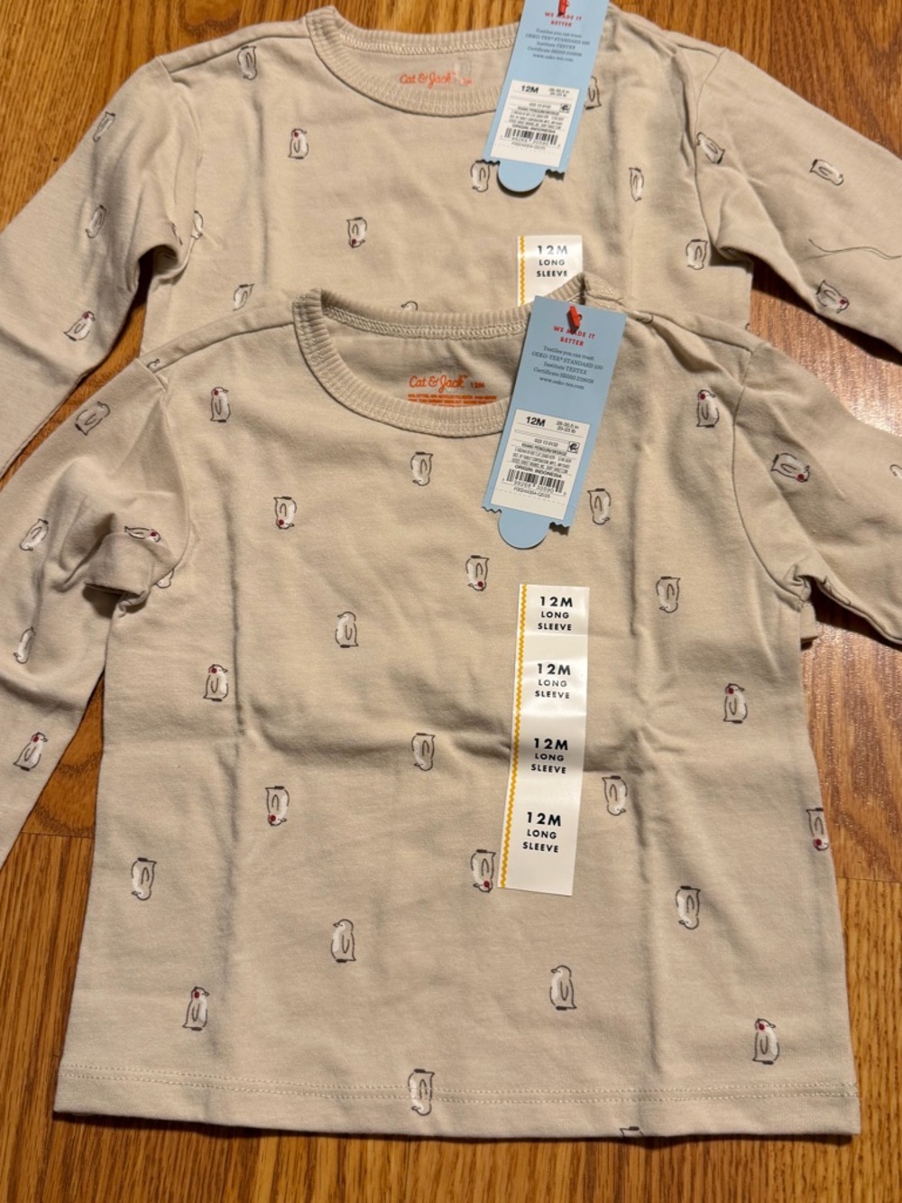 4ct Toddler Boys' Long Sleeve Relaxed T-Shirt - Cat & Jack™ Khaki 12M - Picture 2 of 5